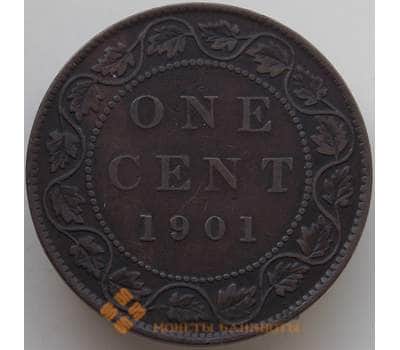 Монета Канада 1 цент 1901 КМ7 XF арт. 14168