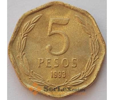Монета Чили 5 песо 1993 КМ232 UNC (J05.19) арт. 17035