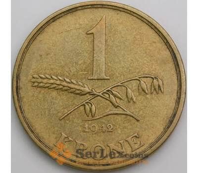 Монета Дания 1 крона 1942 КМ835 VF арт. 12996