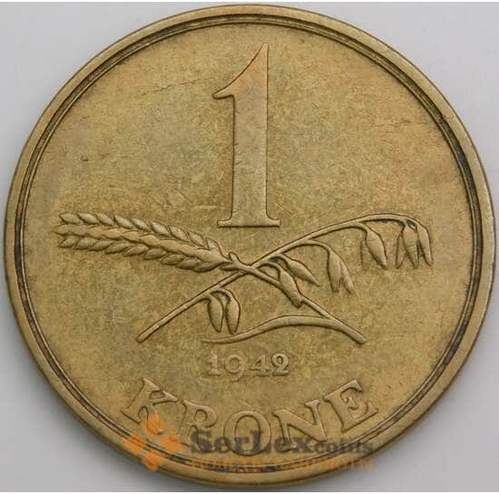 Дания 1 крона 1942 КМ835 VF арт. 12996
