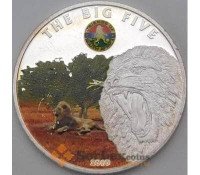 Монета Кот Дивуар 100 франков 2010 Prooflike Лев эмаль арт. 28852
