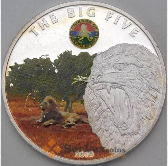 Кот Дивуар 100 франков 2010 Prooflike Лев эмаль арт. 28852