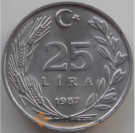 Турция 25 лир 1985-1989 КМ975 UNC арт. 11528