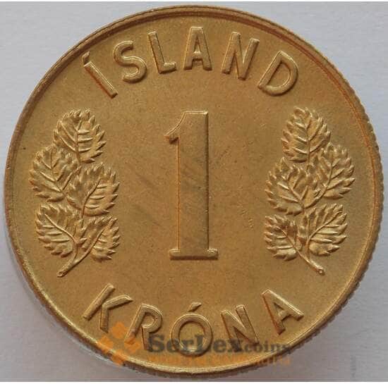 Исландия 1 крона 1975 КМ12a UNC (J05.19) арт. 17060
