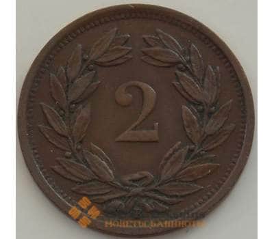 Монета Швейцария 2 раппен 1925 КМ4 XF- арт. 13233
