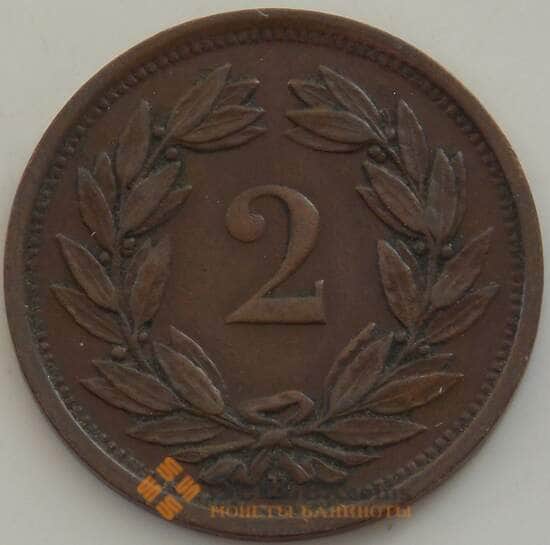 Швейцария 2 раппен 1925 КМ4 XF- арт. 13233