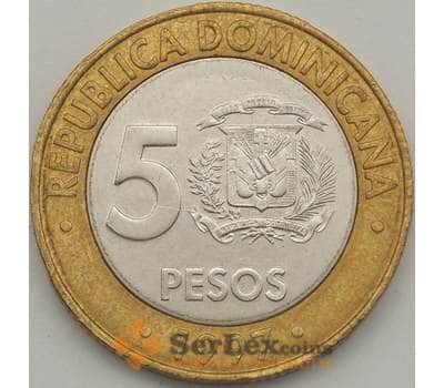 Монета Доминиканская республика 5 песо 1997 КМ88 XF (J05.19) арт. 18708