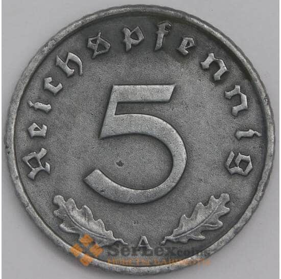 Германия монета 5 пфеннигов 1940 A КМ100 XF арт. 16800