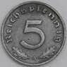Германия монета 5 пфеннигов 1940 A КМ100 XF арт. 16800