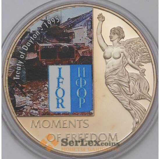 Либерия 10 долларов 2006 BU Дейтонское соглашение 1995 арт. 31445