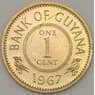 Гайана 1 цент 1967 КМ31 Proof (n17.19) арт. 21171