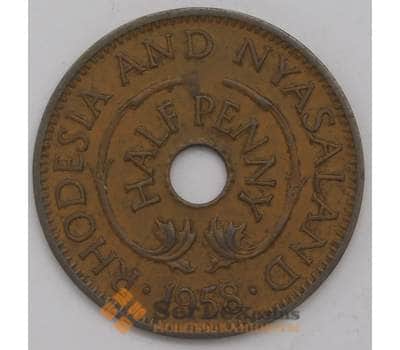 Родезия и Ньясаленд монета 1/2 пенни 1958 КМ1 AU арт. 41237