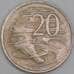 Австралия 20 центов 1972 КМ66 VF арт. 55021