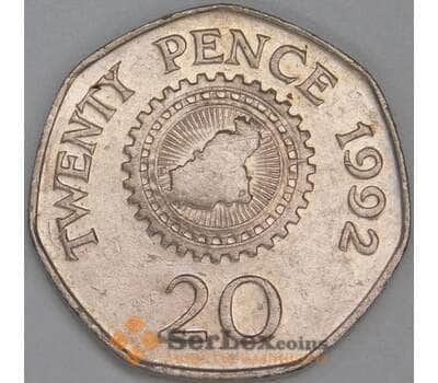 Гернси 20 пенсов 1992 КМ44 VF  арт. 54889