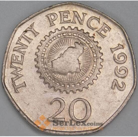 Гернси 20 пенсов 1992 КМ44 VF арт. 54889 Гернси 20 пенсов 1992 КМ44 VF арт. 54889