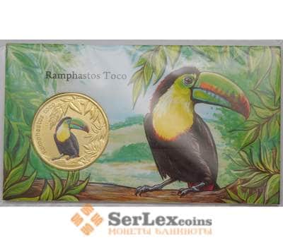 Остров Сан Феликс (Чили) 1 доллар 2021 Птицы мира - Тукан арт. 30861
