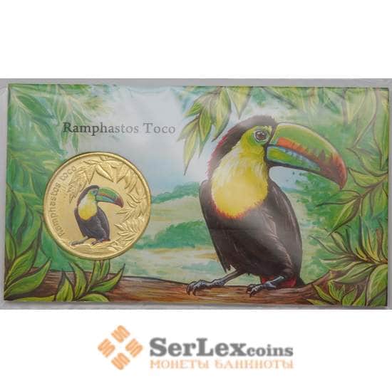 Остров Сан Феликс (Чили) 1 доллар 2021 Птицы мира - Тукан арт. 30861