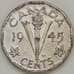 Монета Канада 5 центов 1945 КМ40а AU арт. 17637