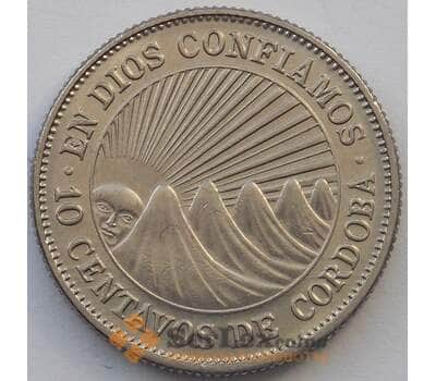 Монета Никарагуа 10 сентаво 1972 КМ17.2 UNC (J05.19) арт. 17478