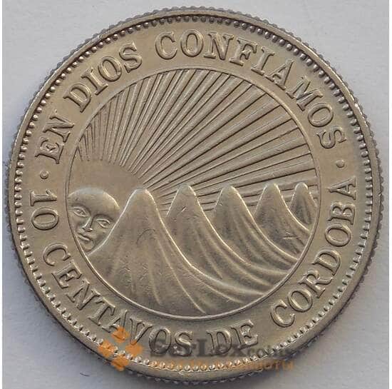 Никарагуа 10 сентаво 1972 КМ17.2 UNC (J05.19) арт. 17478 Никарагуа 10 сентаво 1972 КМ17.2 UNC (J05.19) арт. 17478