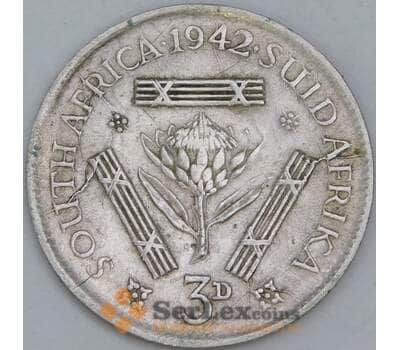 Южная Африка ЮАР 3 пенса 1942 КМ26 F+ арт. 57088