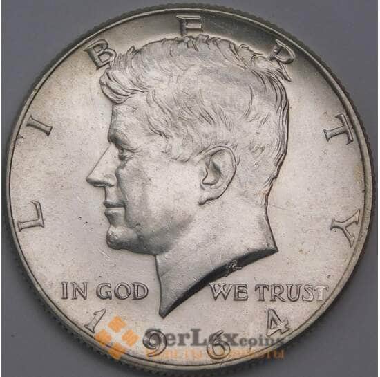 США монета 1/2 доллара 1964 D KM202 UNC Кеннеди арт. 43117