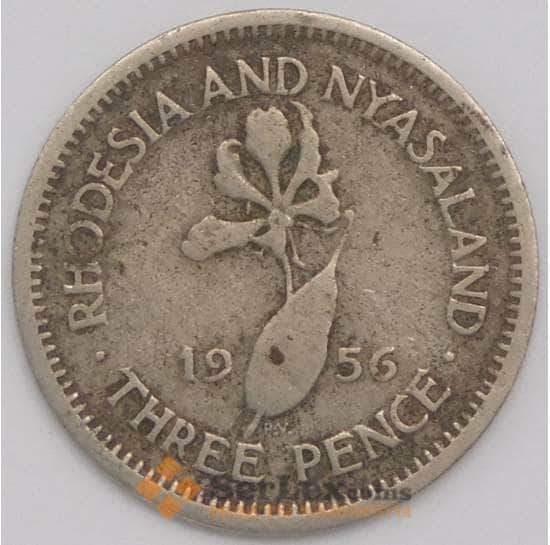 Родезия и Ньясаленд монета 3 пенса 1956 КМ3 XF арт. 41226