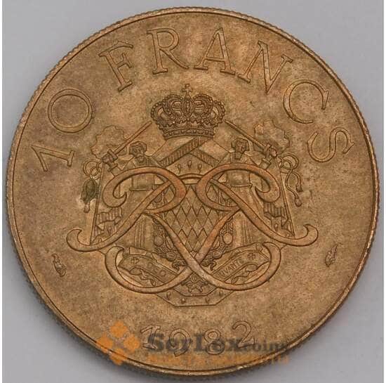 Монако монета 10 франков 1982 КМ154 AU арт. 43167