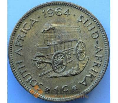 Монета Южная Африка ЮАР 1 цент 1964 КМ57 aUNC (J05.19) арт. 16945