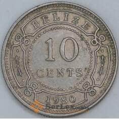 Белиз 10 центов 1980 КМ35 XF арт. 57174