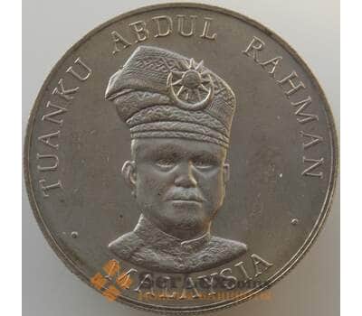 Монета Малайзия 1 ринггит 1977 КМ25 UNC 20 лет независимости арт. 10099