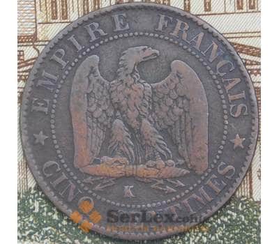Монета Франция 5 сантимов 1854 К КМ777 VF арт. 38912