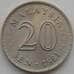 Монета Малайзия 20 сен 1981 UNC (J05.19) арт. 16682