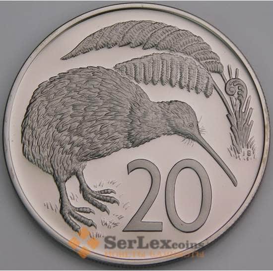 Новая Зеландия 20 центов 1973 КМ36 Proof арт. 46535