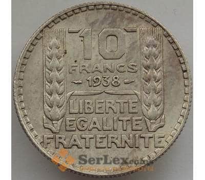Монета Франция 10 франков 1938 КМ878 AU арт. 12741
