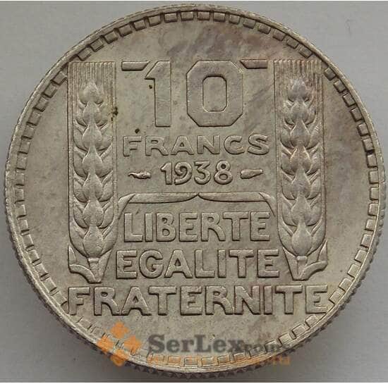 Франция 10 франков 1938 КМ878 AU арт. 12741