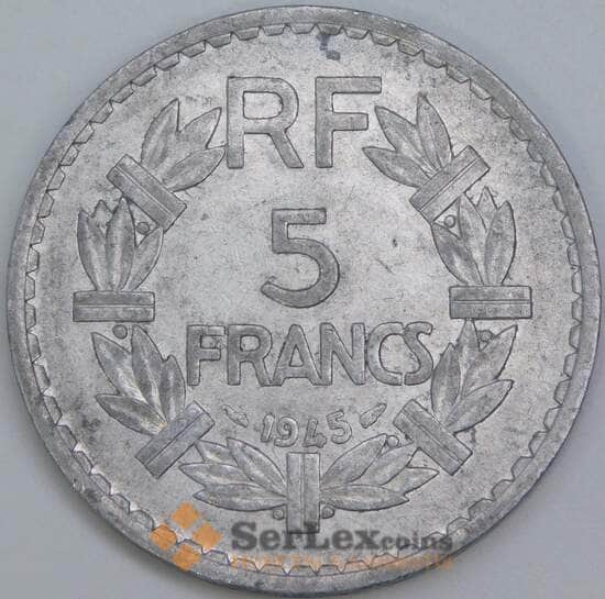 Франция 5 франков 1945 КМ888b XF арт. 57424 Франция 5 франков 1945 КМ888b XF арт. 57424