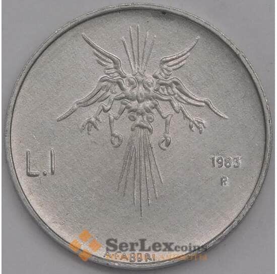 Сан-Марино монета 1 лира 1983 КМ145 UNC Ядерная угроза арт. 41508