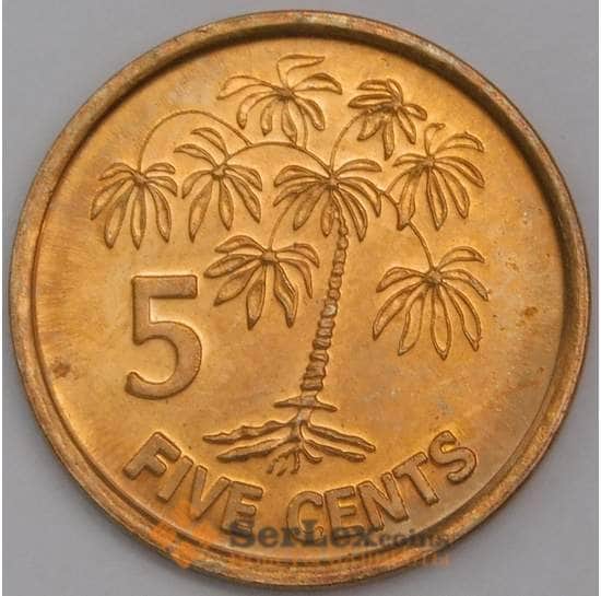 Сейшельские острова монета 5 центов 2012 КМ47а aUNC арт. 42193
