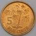 Сейшельские острова монета 5 центов 2012 КМ47а aUNC арт. 42193