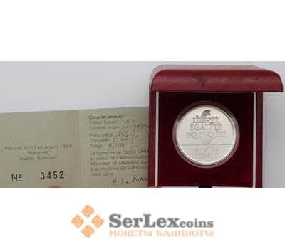 Монета Франция 100 франков 1988 Proof КМ966 Братство арт. 30687