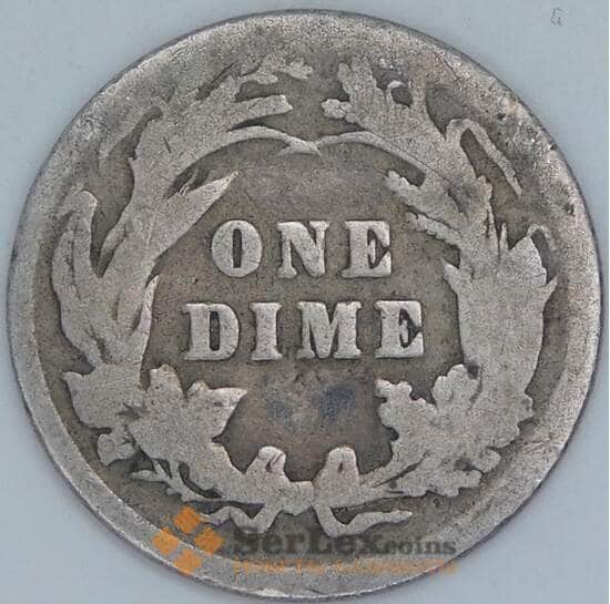 США дайм 10 центов 1894 КМ113 F арт. 56841