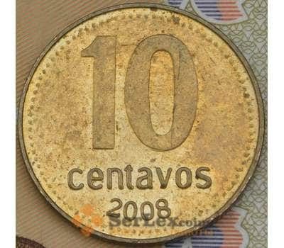 Монета Аргентина 10 сентаво 2008 КМ107а AU арт. 38441