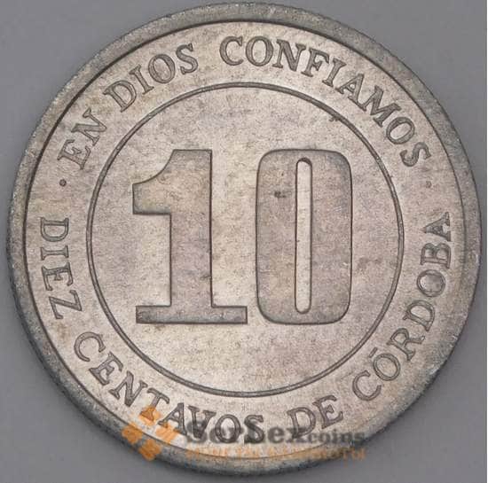Никарагуа монета 10 сентаво 1974 КМ30 aUNC арт. 44810
