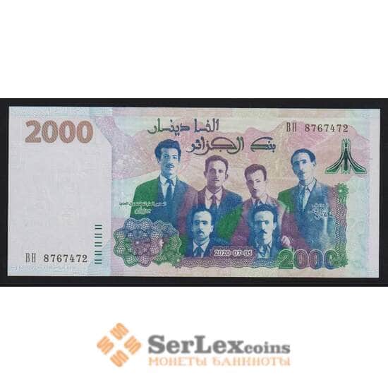 Алжир 2000 динар 2020 Р147а UNC 58 лет Независимости арт. 54272