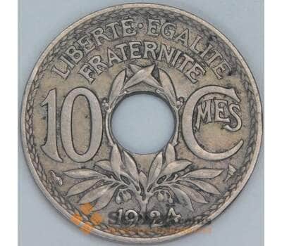 Франция 10 сантимов 1924 КМ866a VF арт. 57036