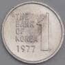 Южная Корея монета 1 вона 1977 КМ4а UNC арт. 41335