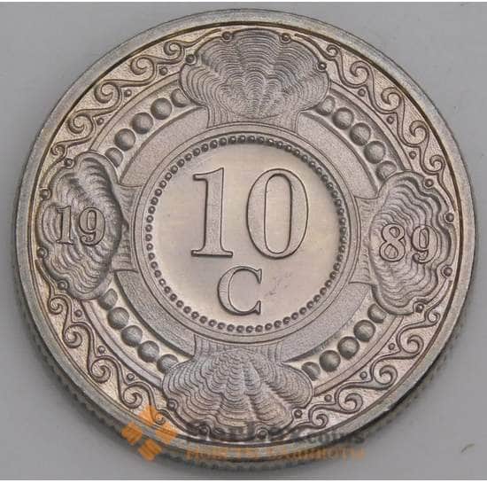 Нидерландские Антиллы монета 10 центов 1989 КМ34 BU арт. 46180