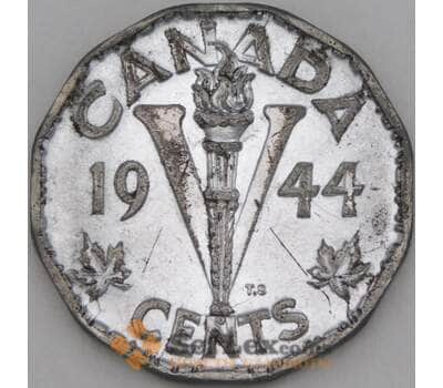 Монета Канада 5 центов 1944 КМ40а XF арт. 22029