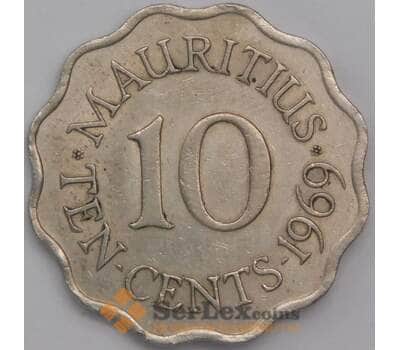 Маврикий 10 центов 1969 КМ33 XF арт. 40902